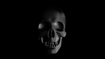4K Visuals Effects Background 1 Hour of Rotating 3D Skull - Black - Loop - FHD - UHD