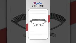 Ventev chargesync helix coiled USB C to Apple Lightning Cable 3ft Gray by Ventev