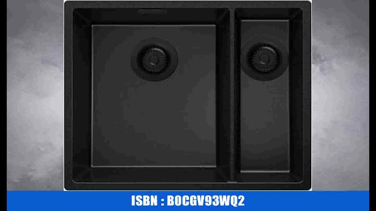 PRIMAGRAN UnterbauspÃ¼le Granit Alles Schwarz 56x47cm, SpÃ¼lbecken 1,5 Becken + Ablauf-Set,