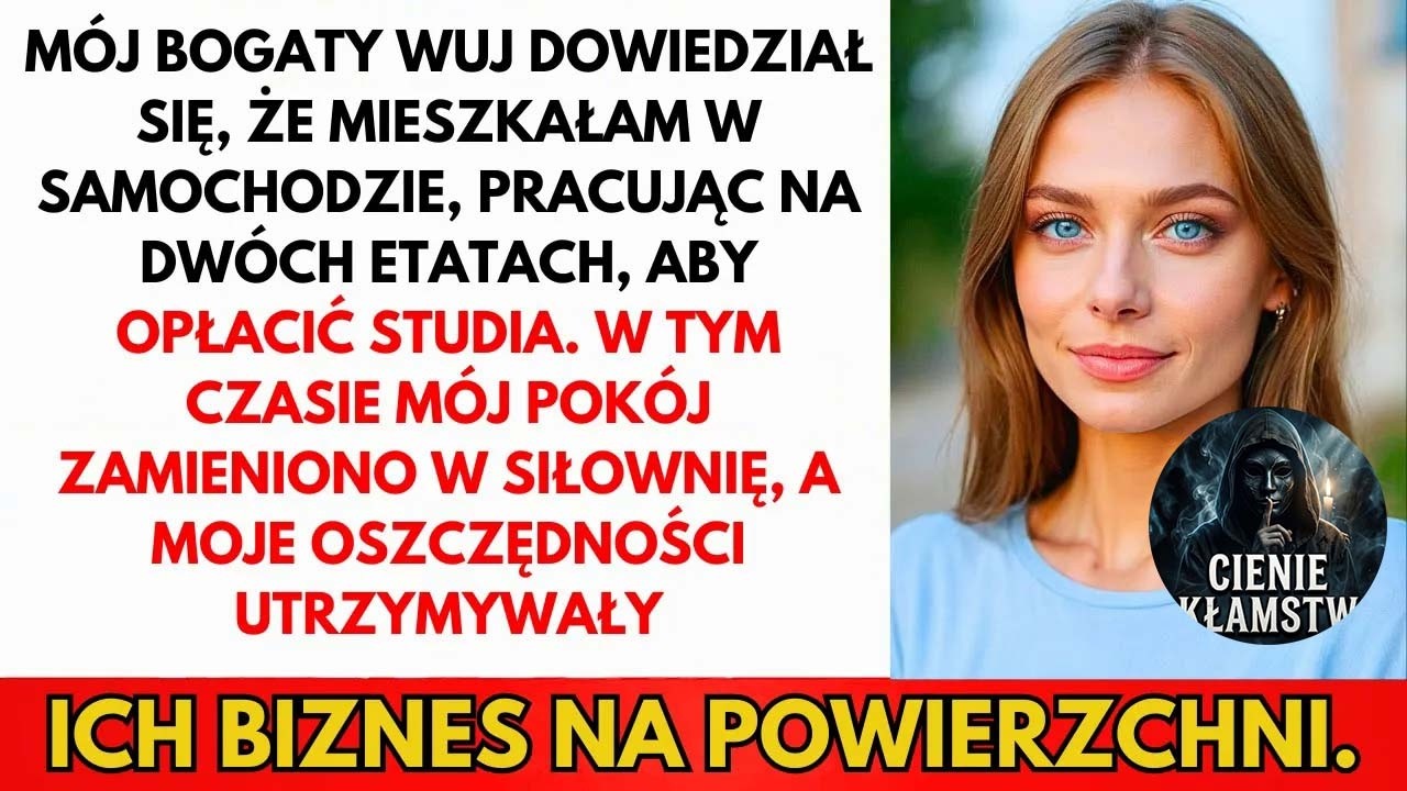 Miałam 26 lat i spałam w samochodzie na parkingu pod hipermarketem, gdy mój zamożny wujek zamówił kawę w knajpie, w której pracowałam. Wyglądałam jak cień, a on patrzył na mnie z niedowierzaniem:...