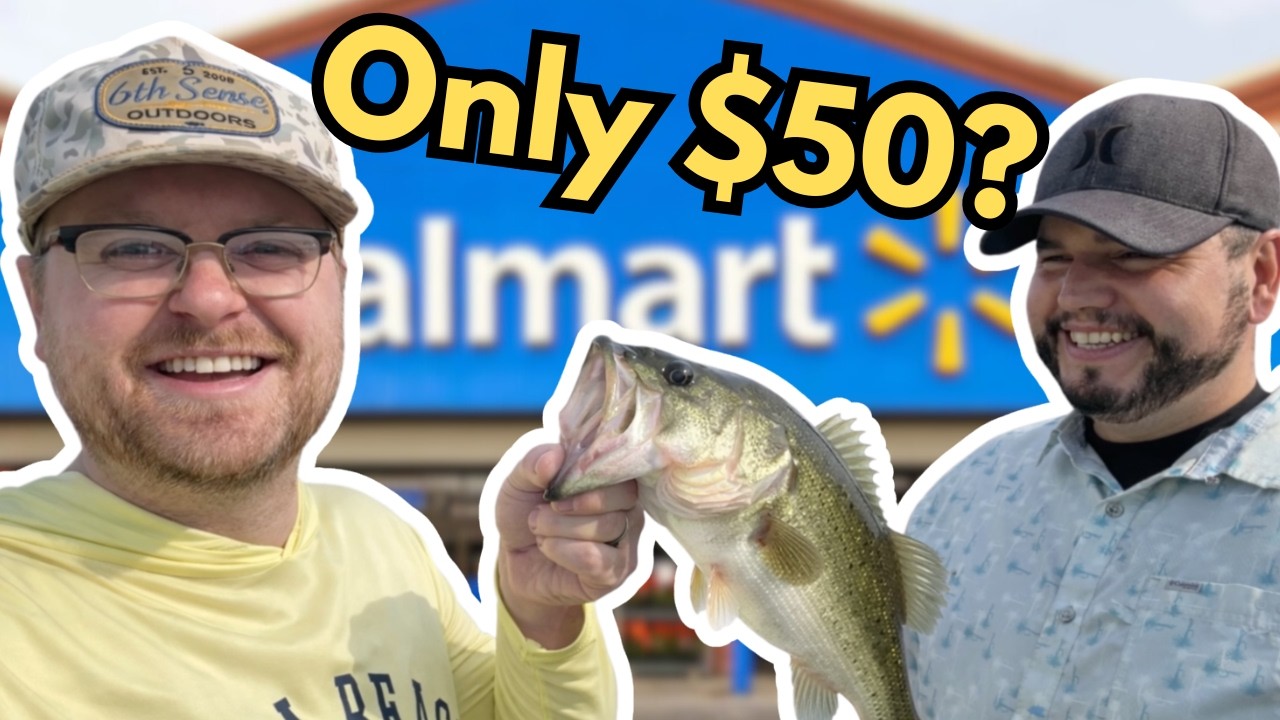$50 Walmart Fishing Challenge Who Catches the MOST Bass?! | Budget Bass Fishing Battle