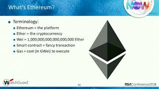 Marc laliberte, information security analyst, watchguard
technologiesvalued at over $24 billion in total, ether is the second
largest crypto currency, only b...