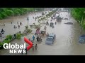 Monsoon rains flood Pakistan's financial capital, forcing residents to abandon homes