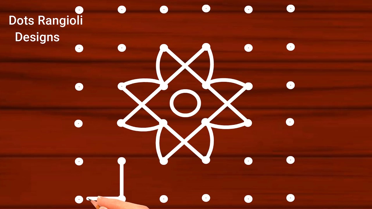 Sankranti special lotus kolam | dhanurmasam muggulu | pongalkolam 6x6 Dots Rangoli designs