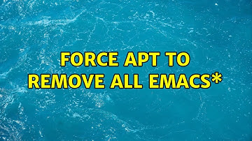 Ubuntu: Force apt to remove all emacs\* (2 Solutions!!)