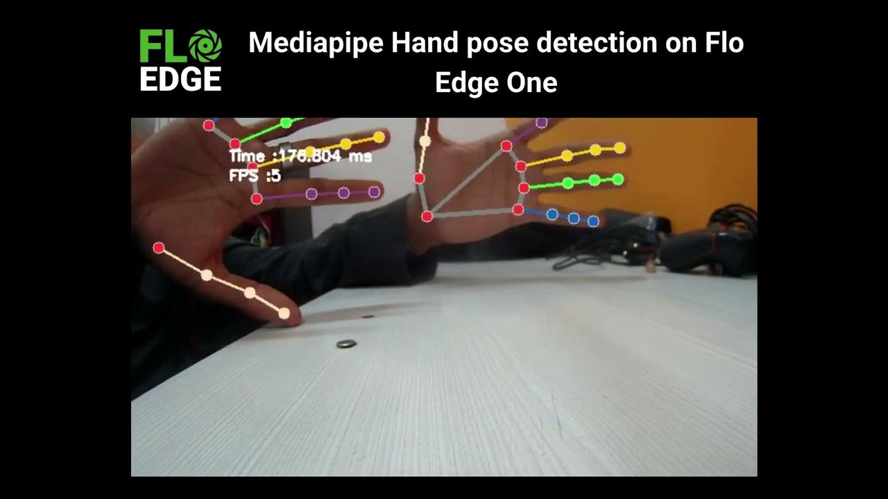 Mediapipe Hand pose detection model on Flo Edge One - YouTube