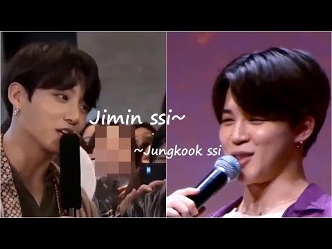 Compilation of Jungkook calling ‘Jimin ssi’, Jimin calling 'Jungkook ssi'