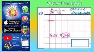 2019 Arithmetic Paper 1 Q28 KS2 SATS