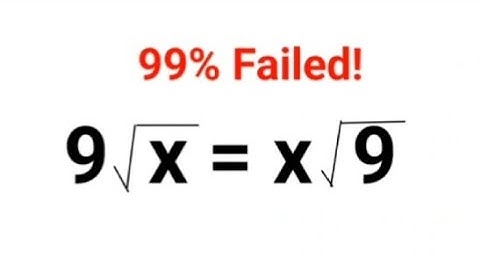 9√x = x√9 Het antwoord is niet 1. Letterlijk 99% van de leerlingen is gezakt voor deze Oekraïne-t...
