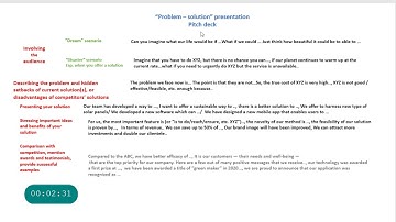 Problem - solution presentation Pitch deck