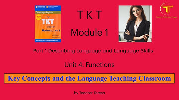 TKT, Module 1, Unit 4: 4.5. Key Concepts and the Language Teaching Classroom