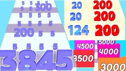 Lets Play 10 Minutes Satisfying Math Games -  Merges Number Run Vs Numbers Run | All Levels