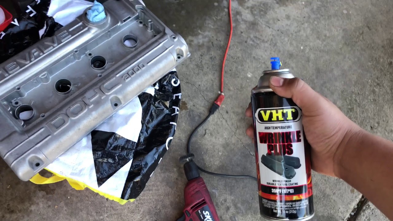 Painting Valve Cover (Wrinkle Paint) YouTube