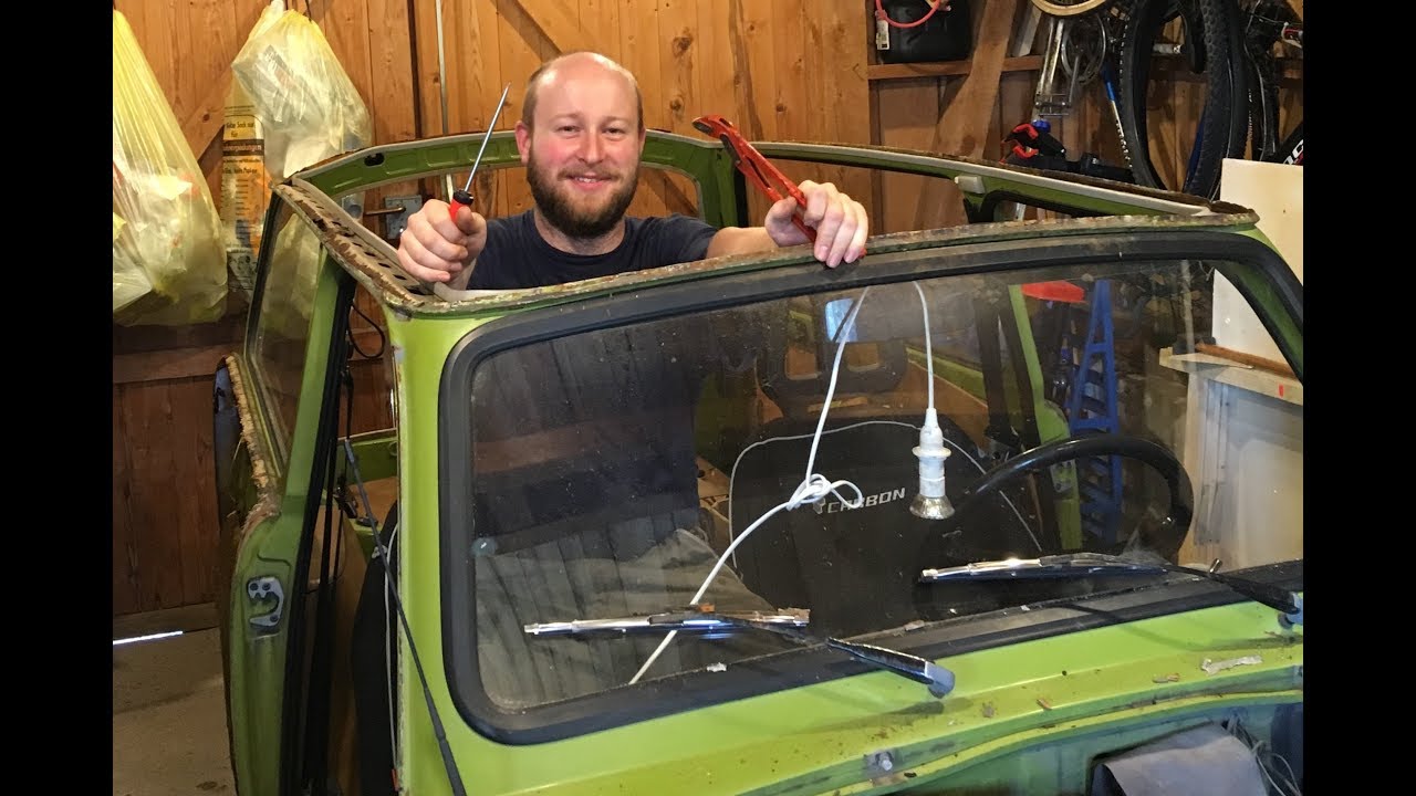 Scheibenwischer hinten Trabant Stock-Foto