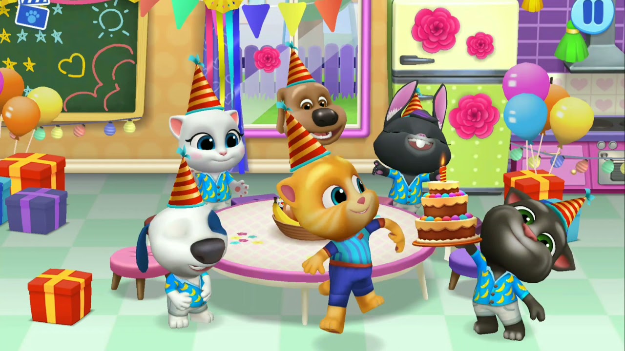 حفلة عيد ميلاد توم/ صديقي توم المتكلم وأصحابه/My Talking Tom friends