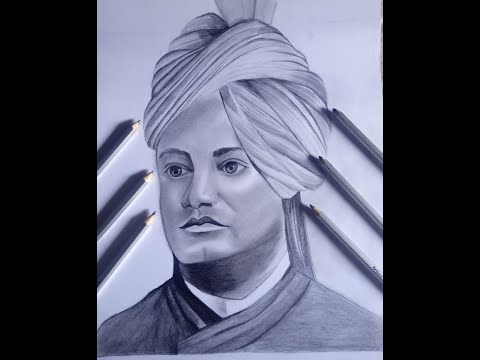 Pencil sketch of SWAMI VIVEKANANDA