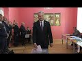 Lithuanian President Nauseda casts vote in presidential election | AFP