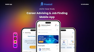 Career Advising Mobile App | UX/UI Case Study | UI Animation | App Promo
