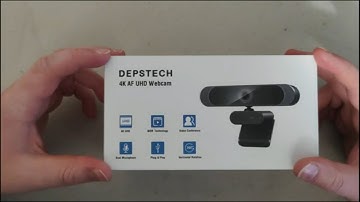depstech 4k webcam unboxing video & review