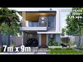 Modern House Design | 2Storey House 7m x 9m (3Bedrooms)