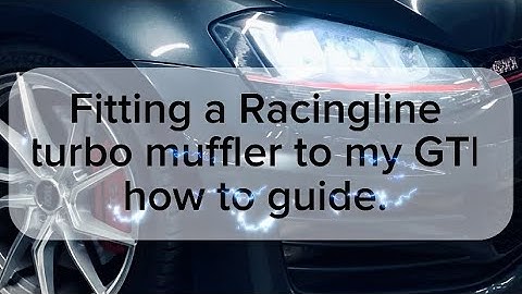 Racingline turbo muffler install very easy to do if you