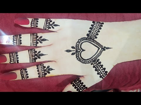beautiful heart shape mehndi design/simple heart shape henna design/henna mehndi design