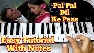 Pal Pal Dil Ke Paas Tutorial on Piano (Casio Sa 47) By Madan Mali