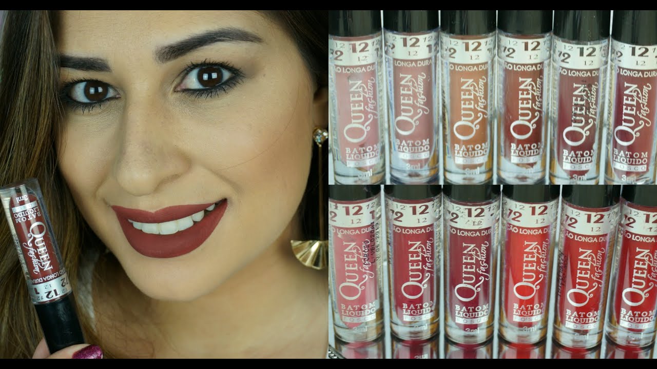 BATONS 12 HRS QUEEN MAKEUP FASHION - COLEÇÃO CLASSIC E THINK RED