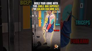 "Isolate Your Arms: With This Cable bar Superset For Golden Era Arm Size" #100army #goldenera #fyp