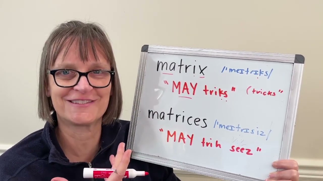 How to Pronounce Matrix and Matrices