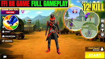 Finally FFI BR Game Full Gameplay | FFI BR Ajjubhai Voice | Old Peak | Game Dev Raj
