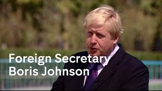 Boris Johnson speaks about his new role as Foreign Secretary
