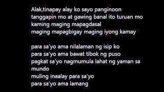 Video thumbnail of "Gary Valenciano -Para sayo Ama (Offeratory Song) (Lyrics)"