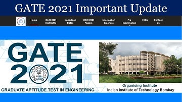 GATE 2021 Update | IIT Bombay | Important Dates | GATE 2021 Paper Pattern & More