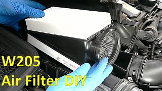 Mercedes W205 (OM651)  Changing the Engine Air Filter