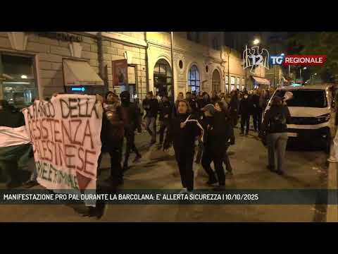 MANIFESTAZIONE PRO PAL DURANTE LA BARCOLANA: E’ ALLERTA SICUREZZA | 10/10/2025