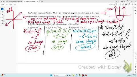 11/6/23 2.2b even and odd functions and piecewise functions