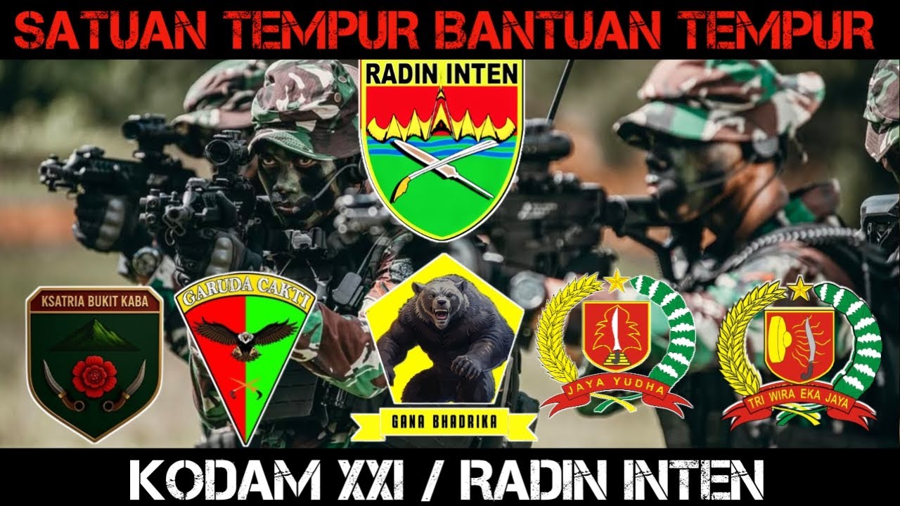 Profil Satuan Tempur dan Bantuan Tempur Kodam XXI/Radin Inten / Profile Of Kodam XXI/Radin Inten