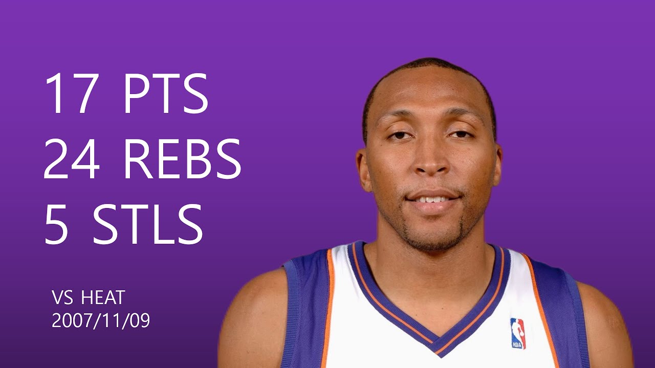 Shawn Marion 17 pts,24 rebs,5 stls November 09,2007 vs MIA YouTube