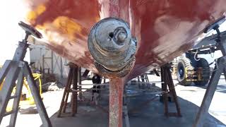 Rudder shaft off set ready 2 slide engine shaft