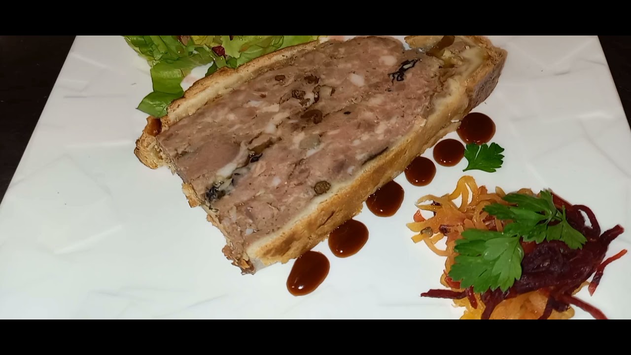 France Cuisine Tourte de sanglier au Foie gras (servie froide)confiture