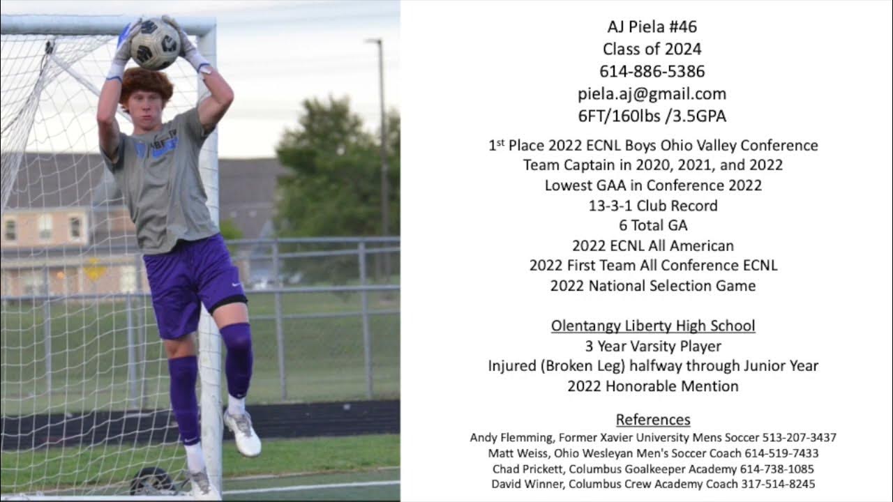 AJ Piela All American ECNL Class of 2024 HD 720p YouTube