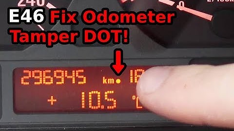 E46 Odometer Tamper Dot Fix: Light switch module VIN and mileage coding
