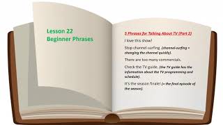 English Language, Level 1, Lesson 22, Beginner Phrases (دروس تعلم اللغة الانجليزية بسهولة )