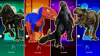 🦖 Indoraptor vs T-Rex Spider Man vs Godzilla vs Jurassic World | Coffin Dance 🪩