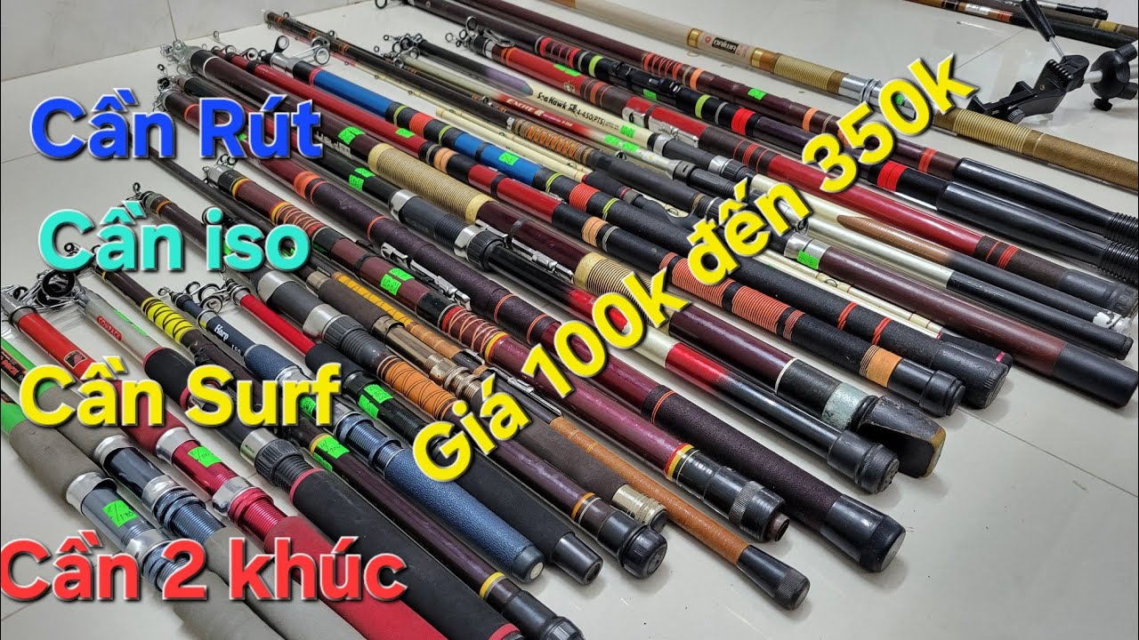 (Video 20) Cần câu nhật bãi giá rẻ , cần rút carbon , cần iso carbon ...