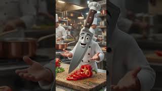 Pan vs Knife vs Spoon | Amazing Kitchen Tips You Need to Know! #shorts #aianimation #crazyaistudio
