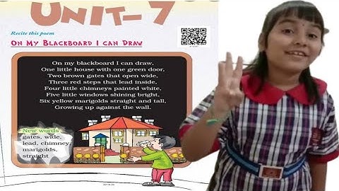 On my Blackboard I can draw unit 7 poem with action | class 2 English poem unit 7 | NCERT/CBSE