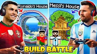 Ronaldo and Messi Playing Minecraft  HOUSE BUILD CHALLENGE