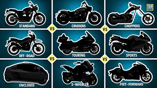 Different Types of Motorcycles (Cruisers, Sports, Adventure, Enclosed) | Explained